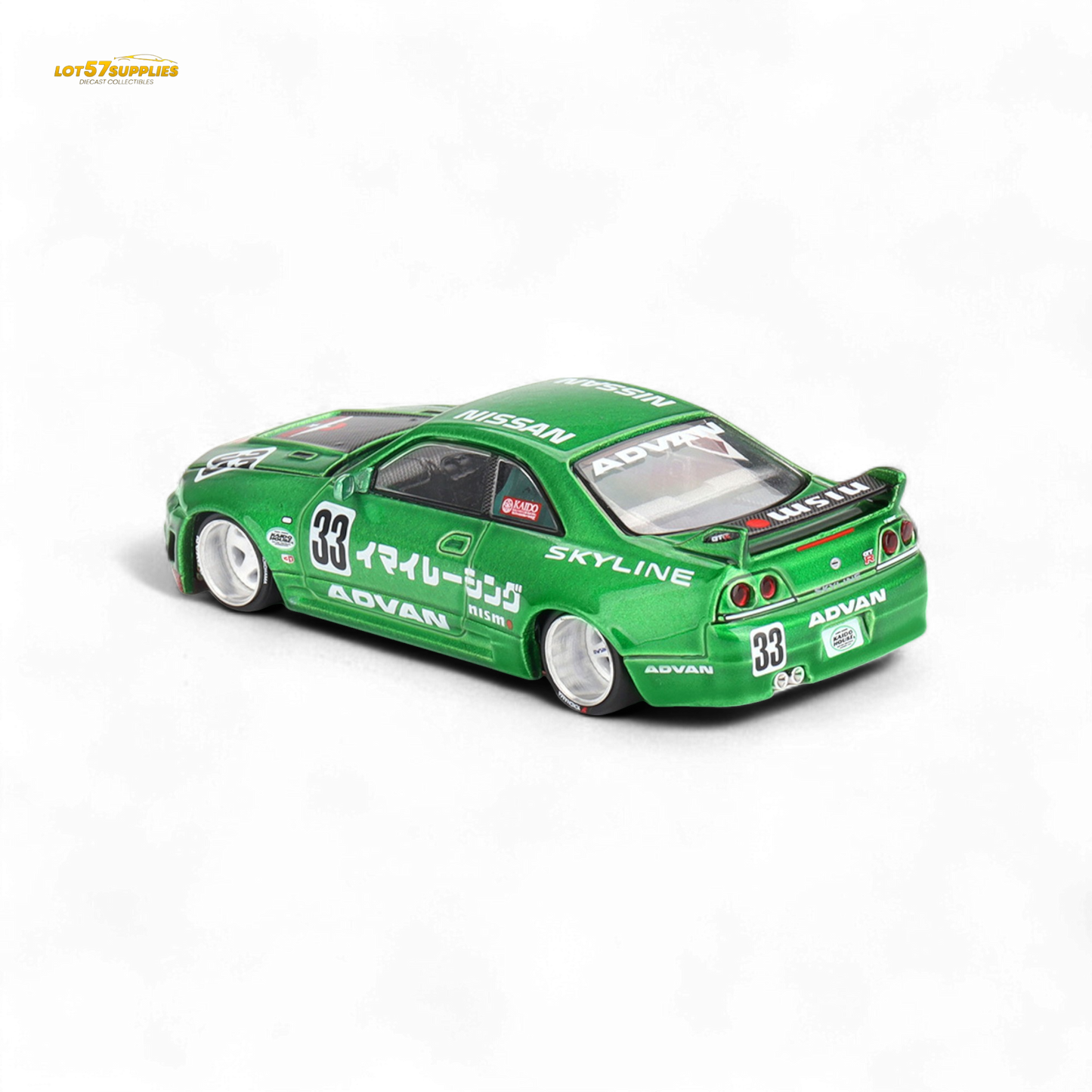 Mini GT x Kaido House Nissan Skyline GT-R R33 IMAI RACING V1 Green 1:64 KHMG150