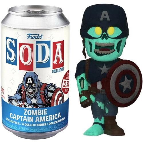 Funko Soda Zombie Captain America (Glow in the Dark, Opened) **Chase**