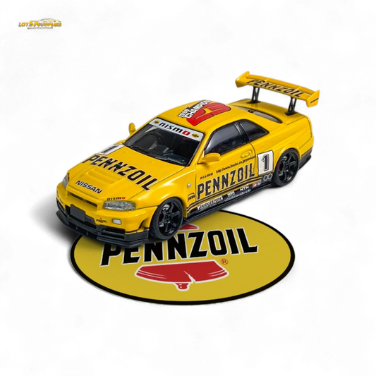 Fast Speed FS 1:64 Skyline GT-R R34 Nismo Z-Tune Pennzoil #1 – Yellow