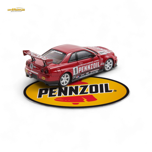 Fast Speed FS 1:64 Skyline GT-R R34 Nismo Z-Tune Pennzoil #1 – Red (Foshan AIT Exhibition Edition)