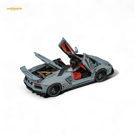 TPC Rhino Model RM 1/64 Lamborghini LP720-4 Roadster Wide-Body Modified - Combat Gray 1/64
