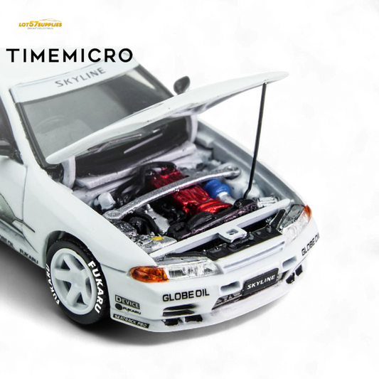 (Pre-Order) TimeMicro Skyline GT-R R32 Los Santos Drift - White 1/64