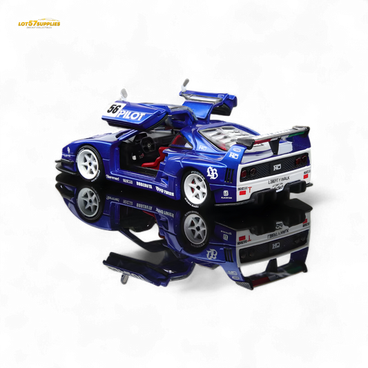 Demon King Auto F40 LB-Works Wide-Body Gull Wing Gate Modified - PILOT Livery 1:64