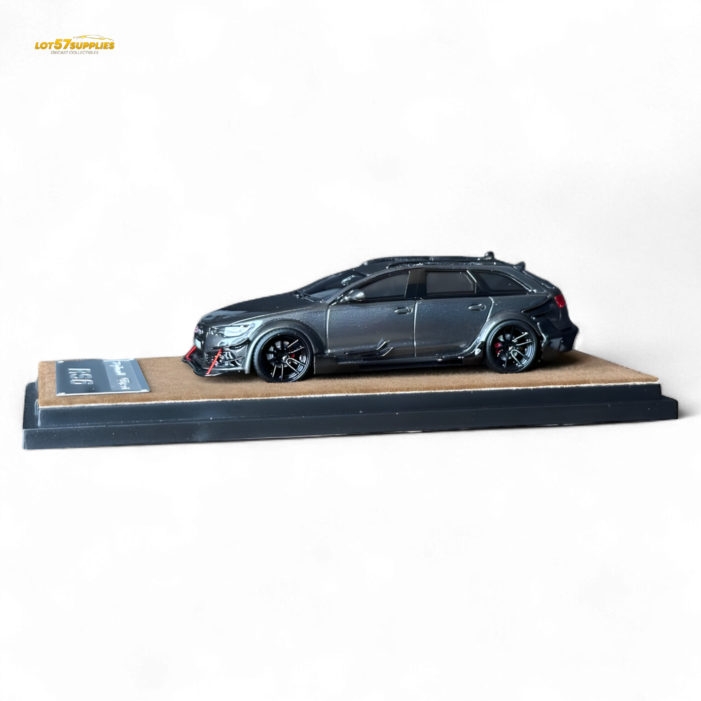 Qidian Model Audi RS6 Avant (C7) Crock Station wagon DTM Wide-Body Modified - Gungrey 1/64
