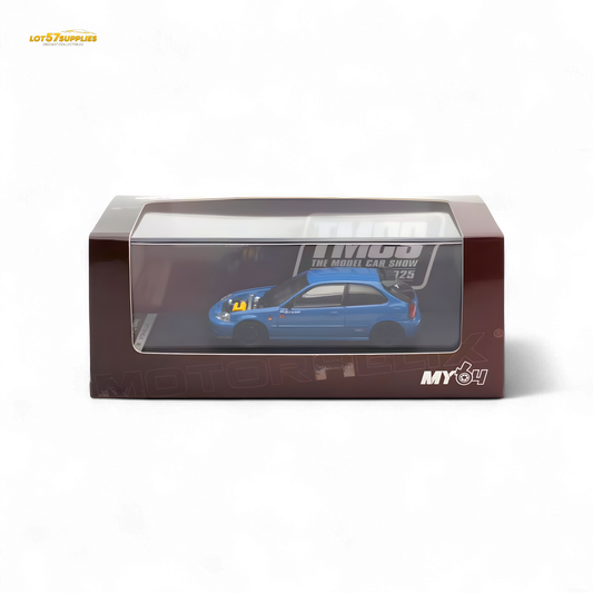 Motorhelix Honda Civic EK9 Malaysia Limited Edition - Blue 1:64
