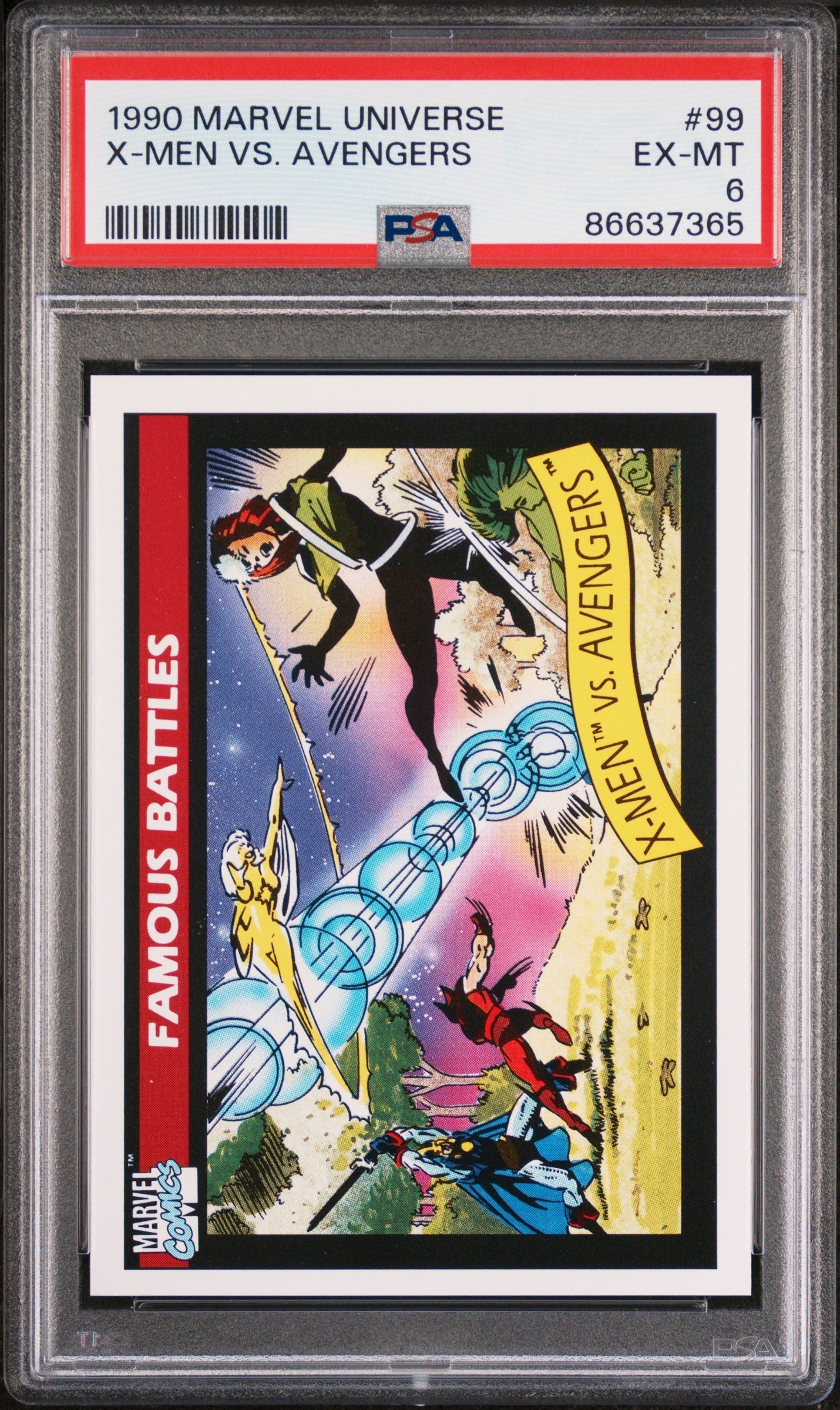 1990 MARVEL UNIVERSE X-MEN VS. AVENGERS #99 - PSA 6