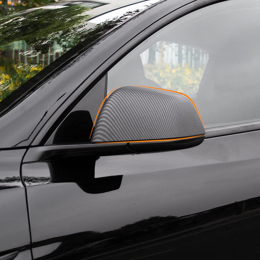 ABS Black Mirror Cover for Tesla Model 3 / Y 2020-2024