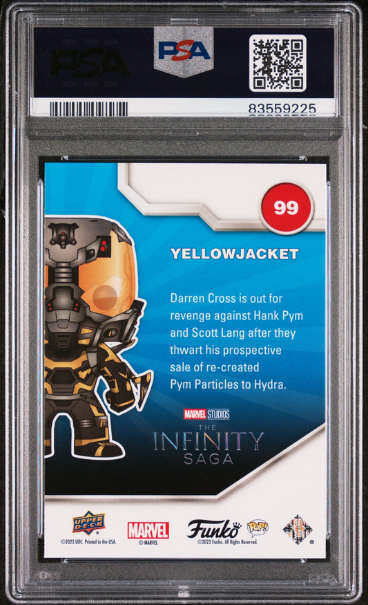 2023 UPPER DECK FUNKO POP MARVEL YELLOWJACKET PLATINUM #99 PSA 10
