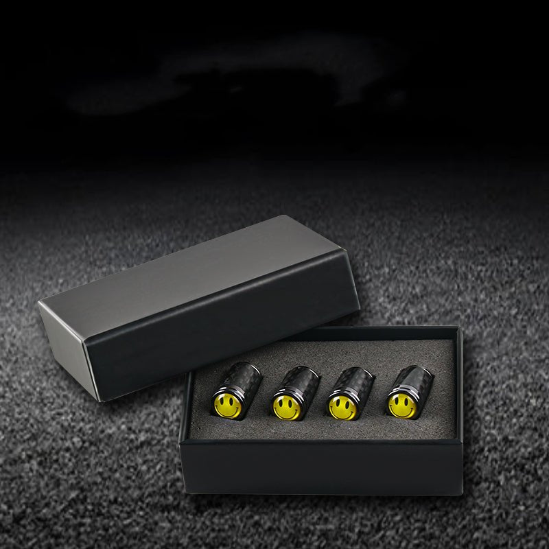 Carbon Fibre Car Wheel Tire Valve Stem Cap For Tesla Model3/Y/X/S(4pcs)