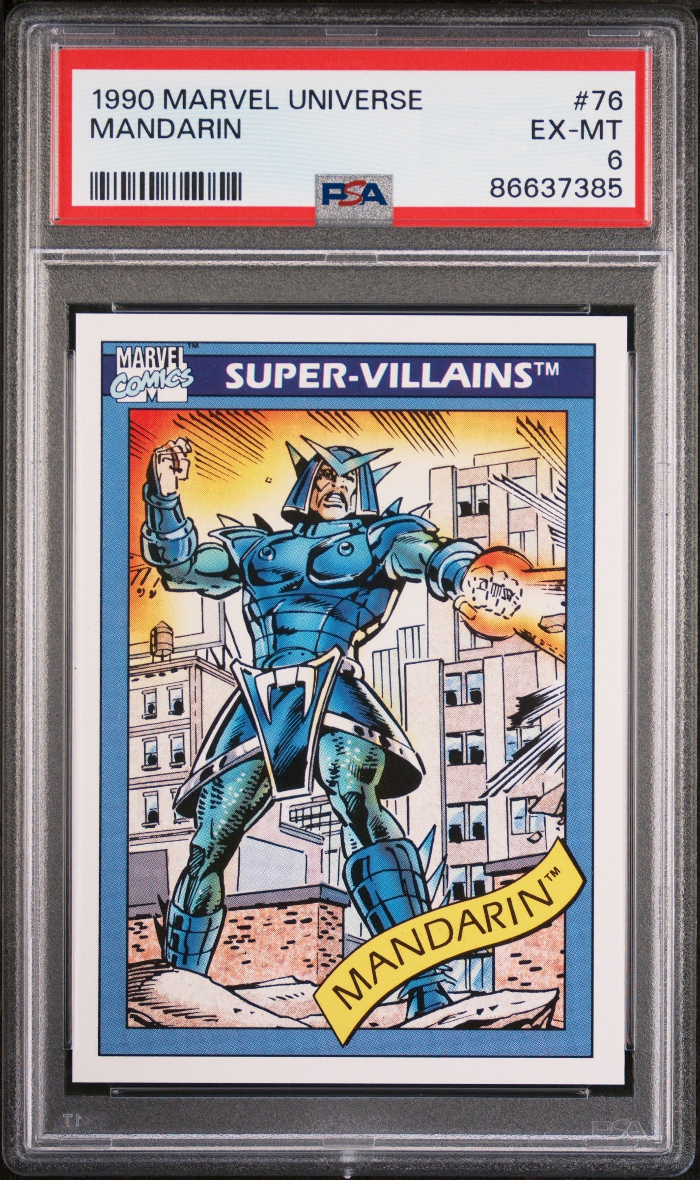 1990 MARVEL UNIVERSE MANDARIN #76 - PSA 6
