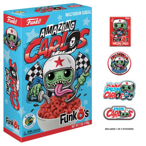 Amazing Carlos FunkO's Cereal w/ Sticker Pack - 2018 D-Con Exclusive