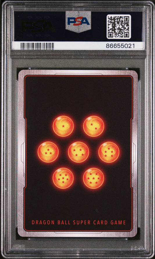 2022 DRAGON BALL SUPER DAWN OF THE Z-LEGENDS SS VEGETA, BRS/STRGTH #P-401 PSA 10