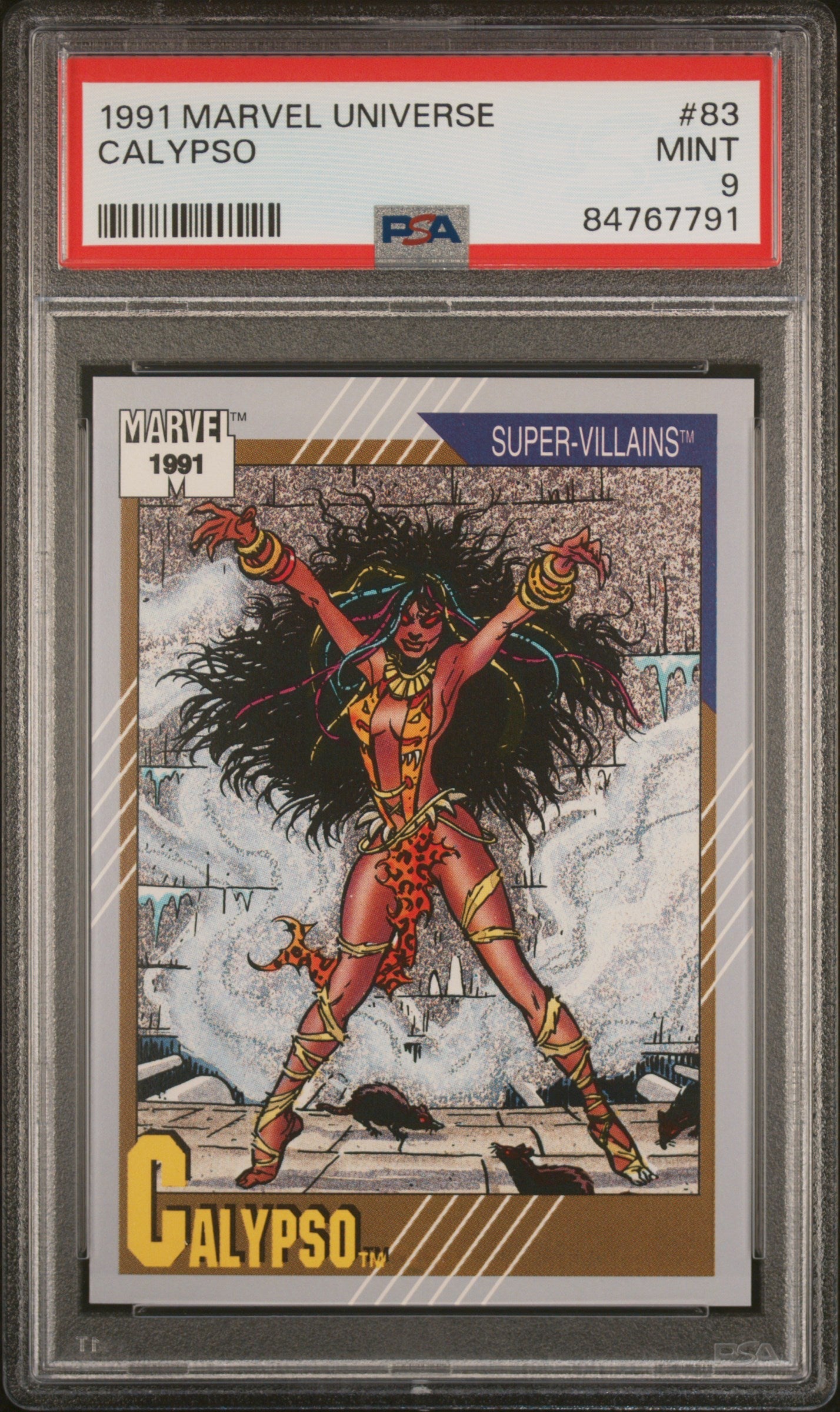 1991 MARVEL UNIVERSE CALYPSO #83 - PSA 9