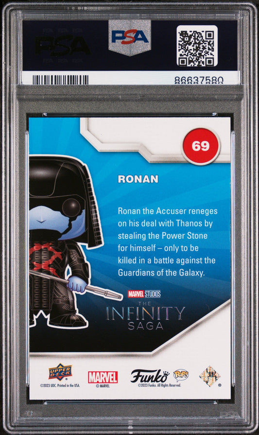 2023 UPPER DECK FUNKO POP MARVEL RONAN PATINA #69 PSA 10