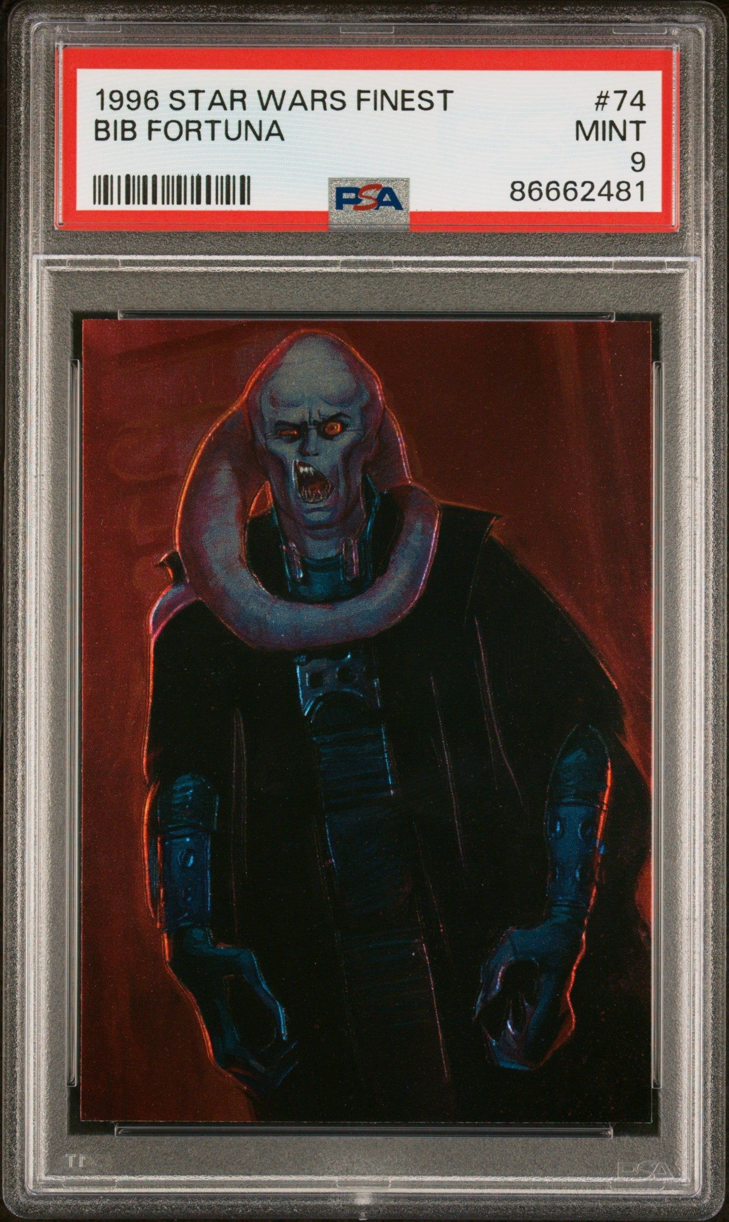 1996 STAR WARS FINEST BIB FORTUNA #74 - PSA 9