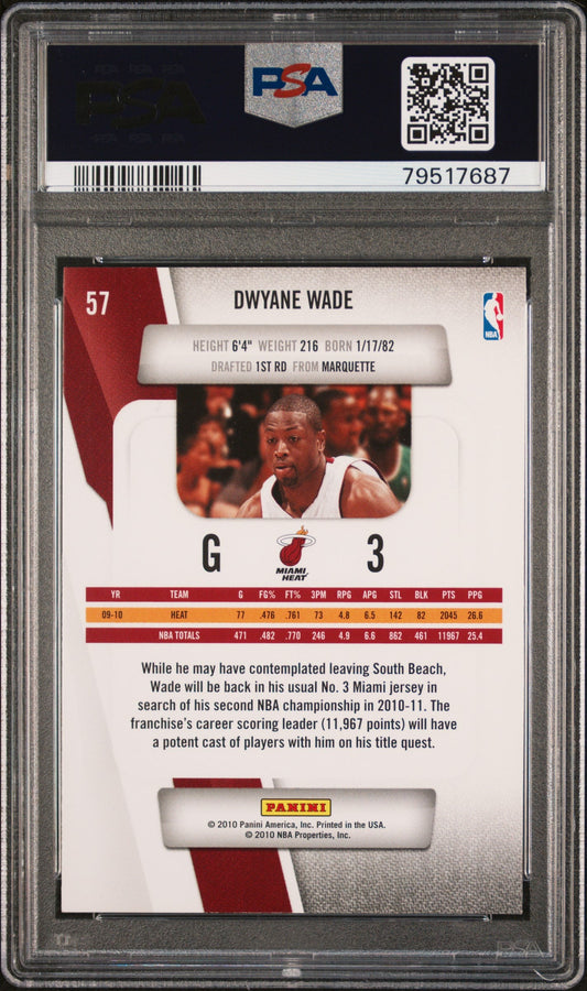 2010 PANINI PRESTIGE DWYANE WADE #57 - PSA 10