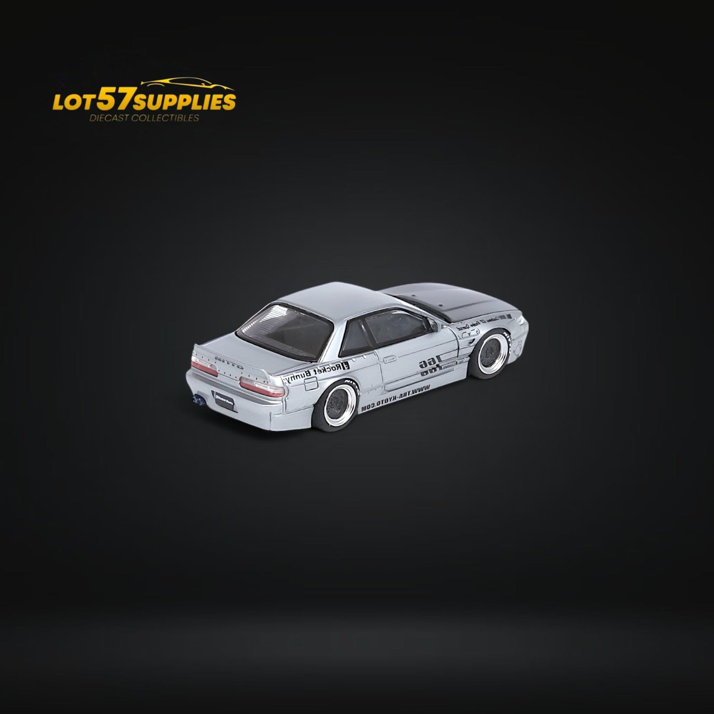 Inno64 Nissan Silvia S13 (V1) Pandem Rocket Bunny in Silver 1:64