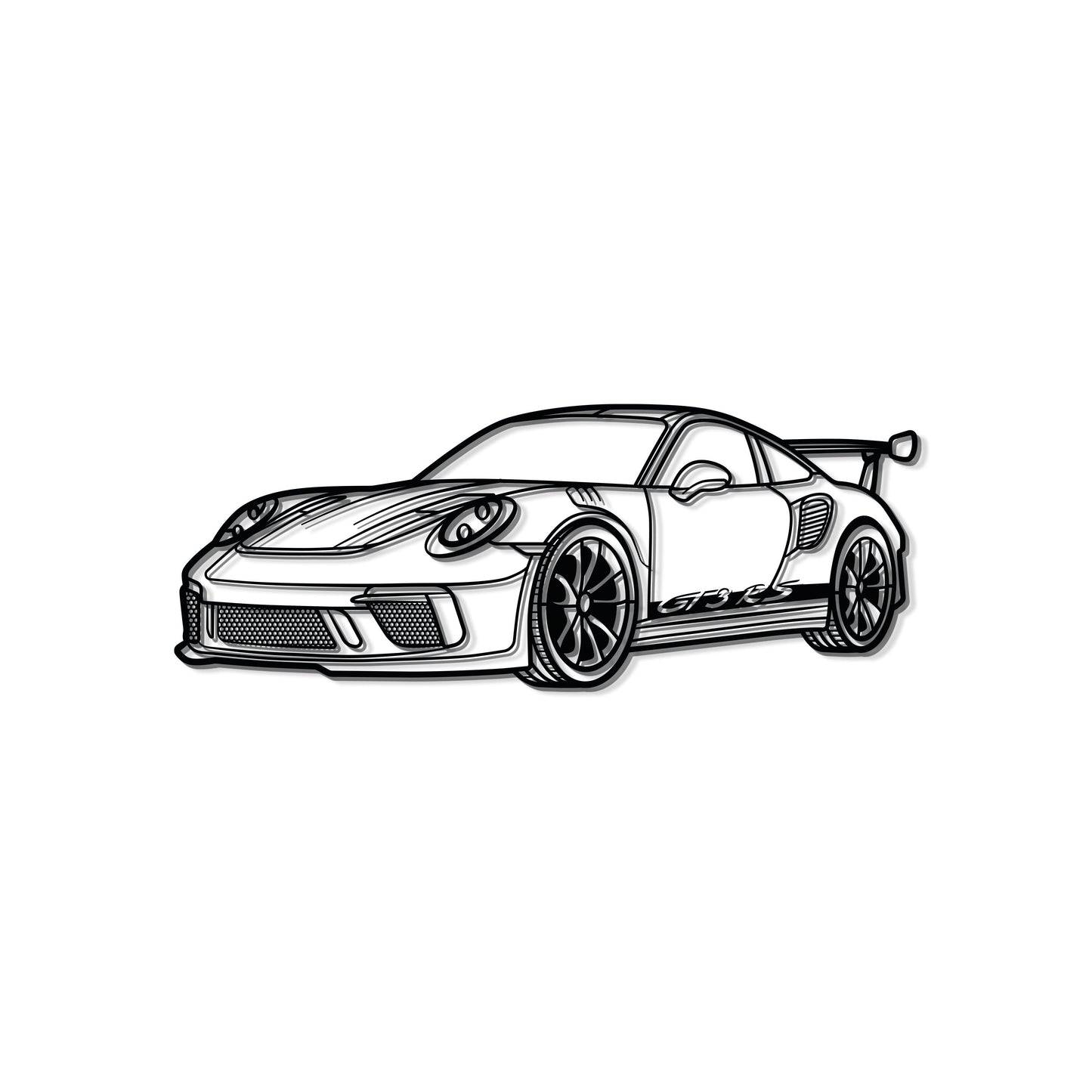 911 GT3 RS 992 Perspective Metal Car Wall Art - MT0460