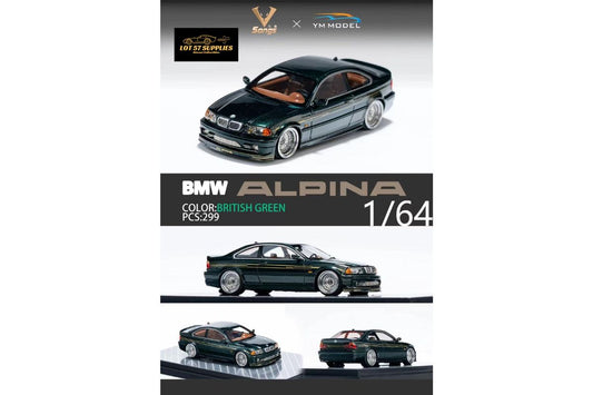 YM Model x SONGS BMW E46 Alpina B3 in British Green Limited to 299 Pcs 1:64