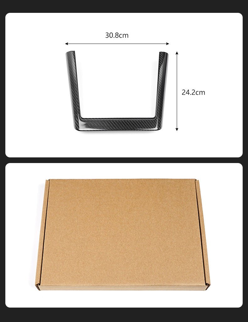 Real Dry Carbon Fiber Wireless Charging Frame for New Model Y & Model 3 Highland