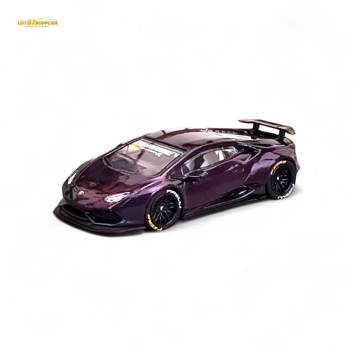 King Model Lamborghini Huracan LP610 LB 1.0 Purple Carbon Fiber 1:64