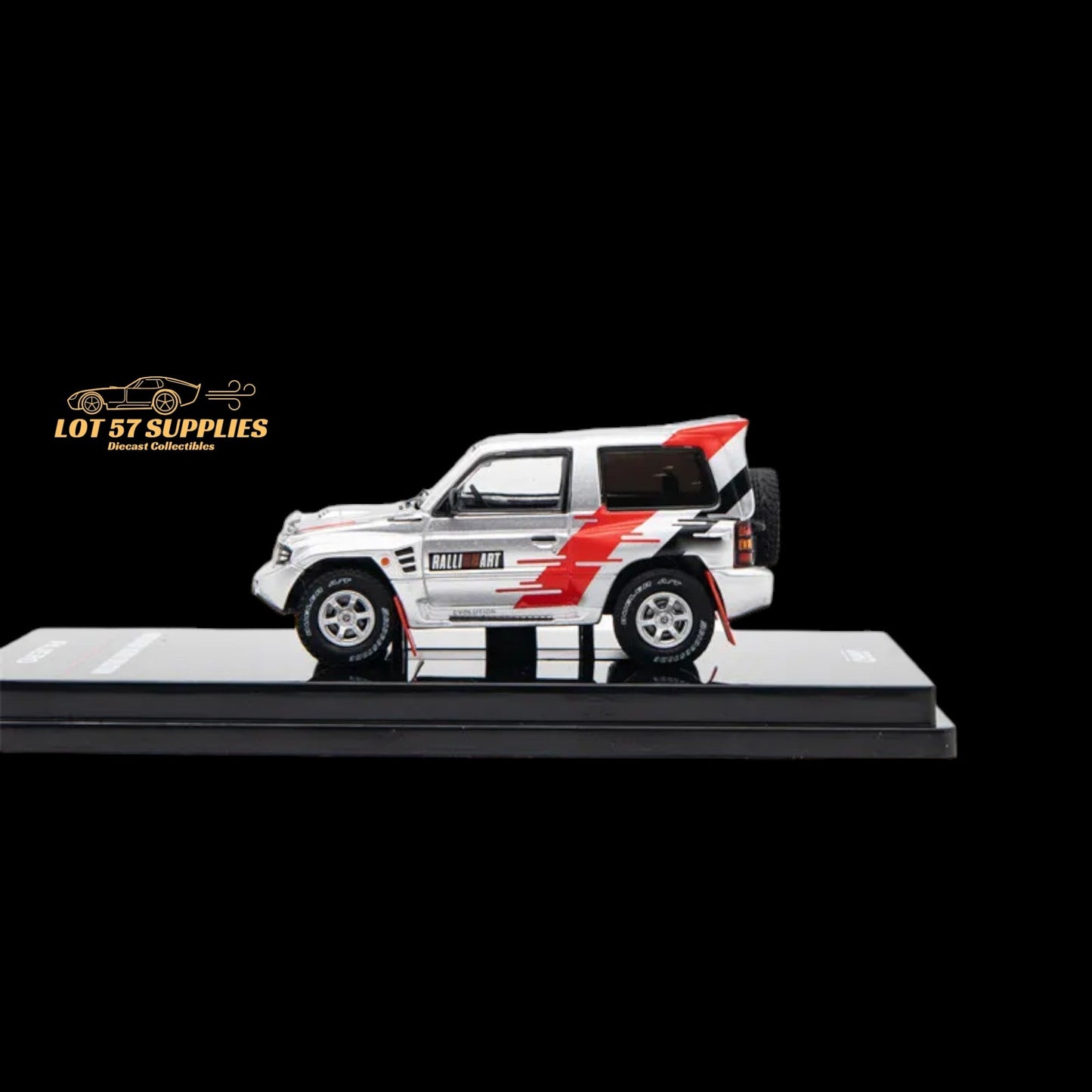 Inno64 Mitsubishi Pajero Evolution "RALLIART" in Silver 1:64 IN64-EVOP-RAWSIL