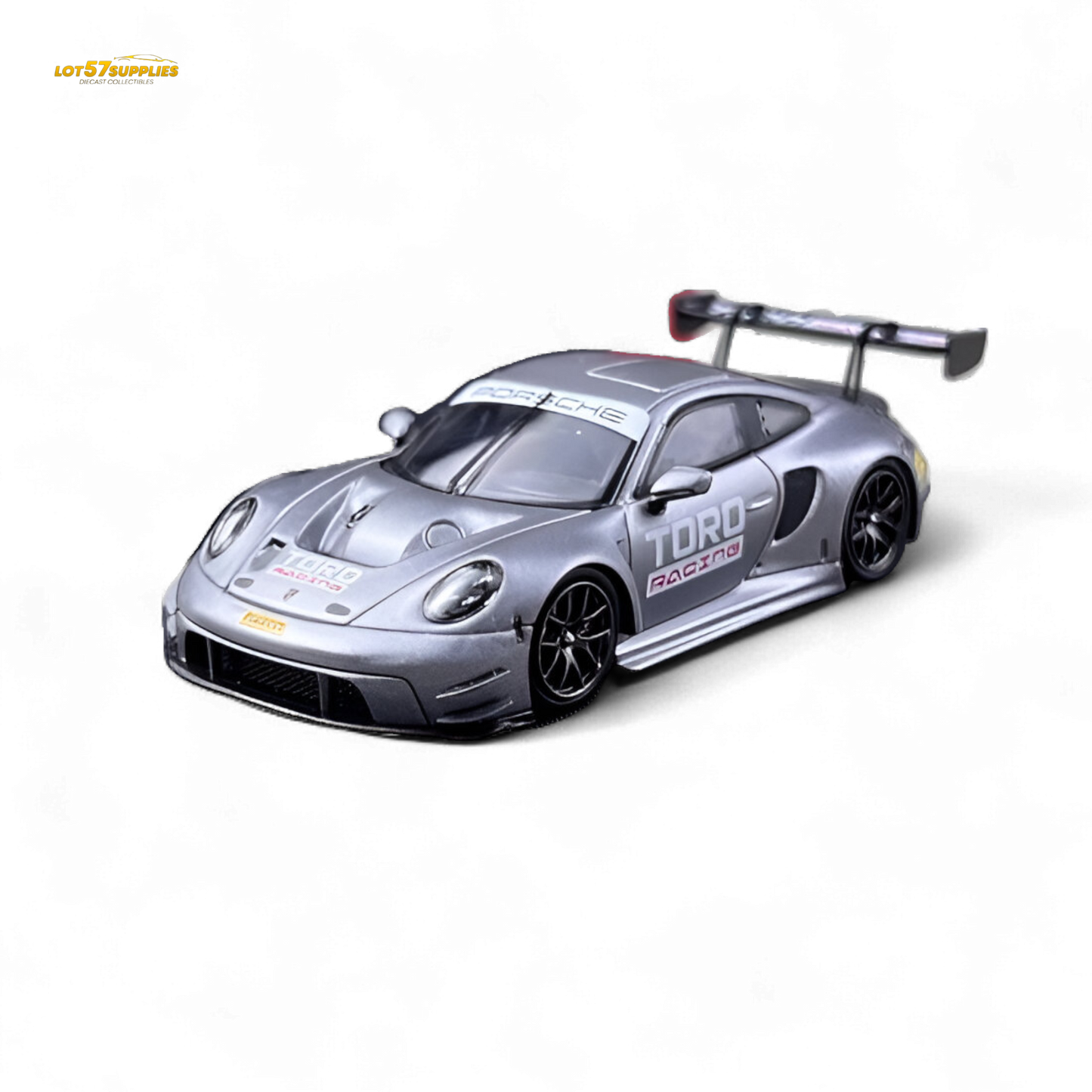 STAR RACE Porsche 911 GT3 Matte Silver Racing 1:64
