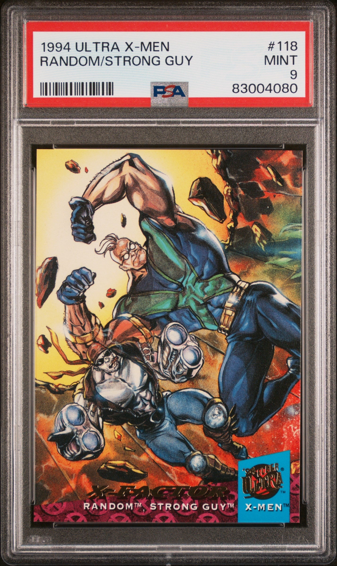 1994 ULTRA X-MEN RANDOM/STRONG GUY #118 - PSA 9