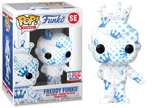 Freddy Funko (White & Blue w/ Dots, Artist Series) SE - 2021 Fundays Games Funko Fundays Box of Fun/1000 Made