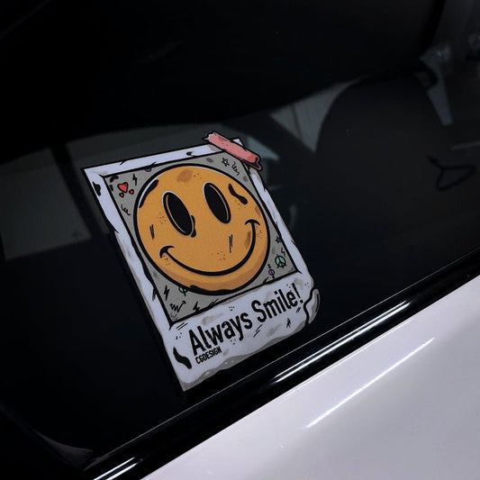 Smiley Face Reflective Car Stickers for Tesla (BFCM Flash Sale)