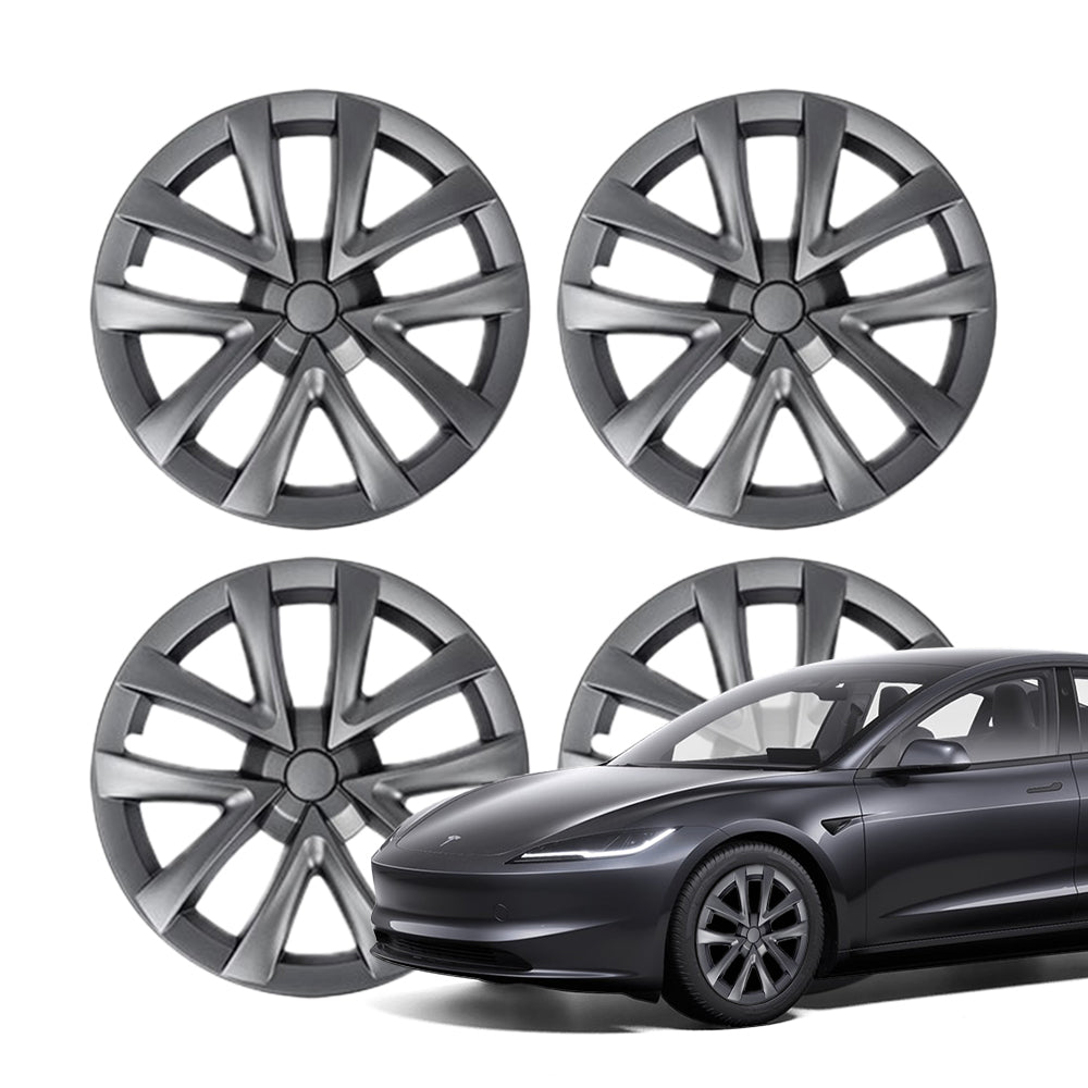 TESERY 18″ Wheel Caps S Plaid Style for Tesla Model 3 (4PCS)