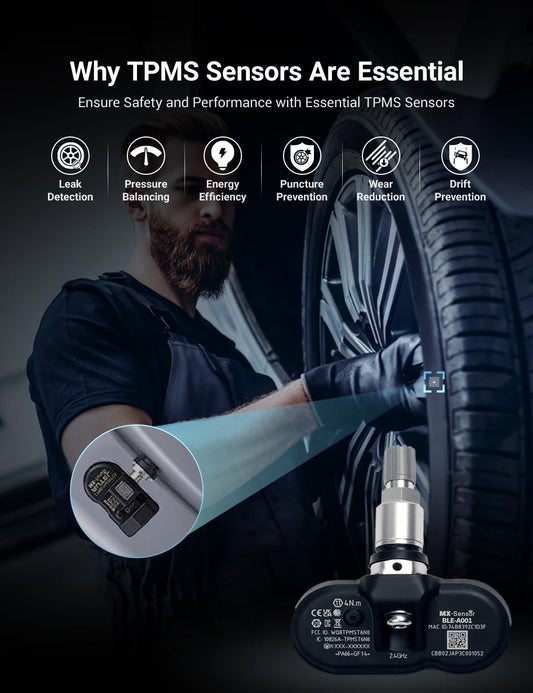 TESERY BLE Bluetooth Tire Pressure Monitoring Sensor(TPMS) for Model 3/Y/S/X