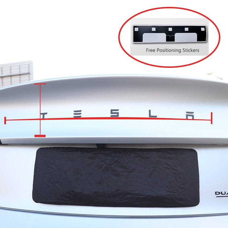 TESERY Logo Cover Front Badge Rear Letters Emblem for Tesla Model 3 / Y - Real Carbon Fiber Exterior