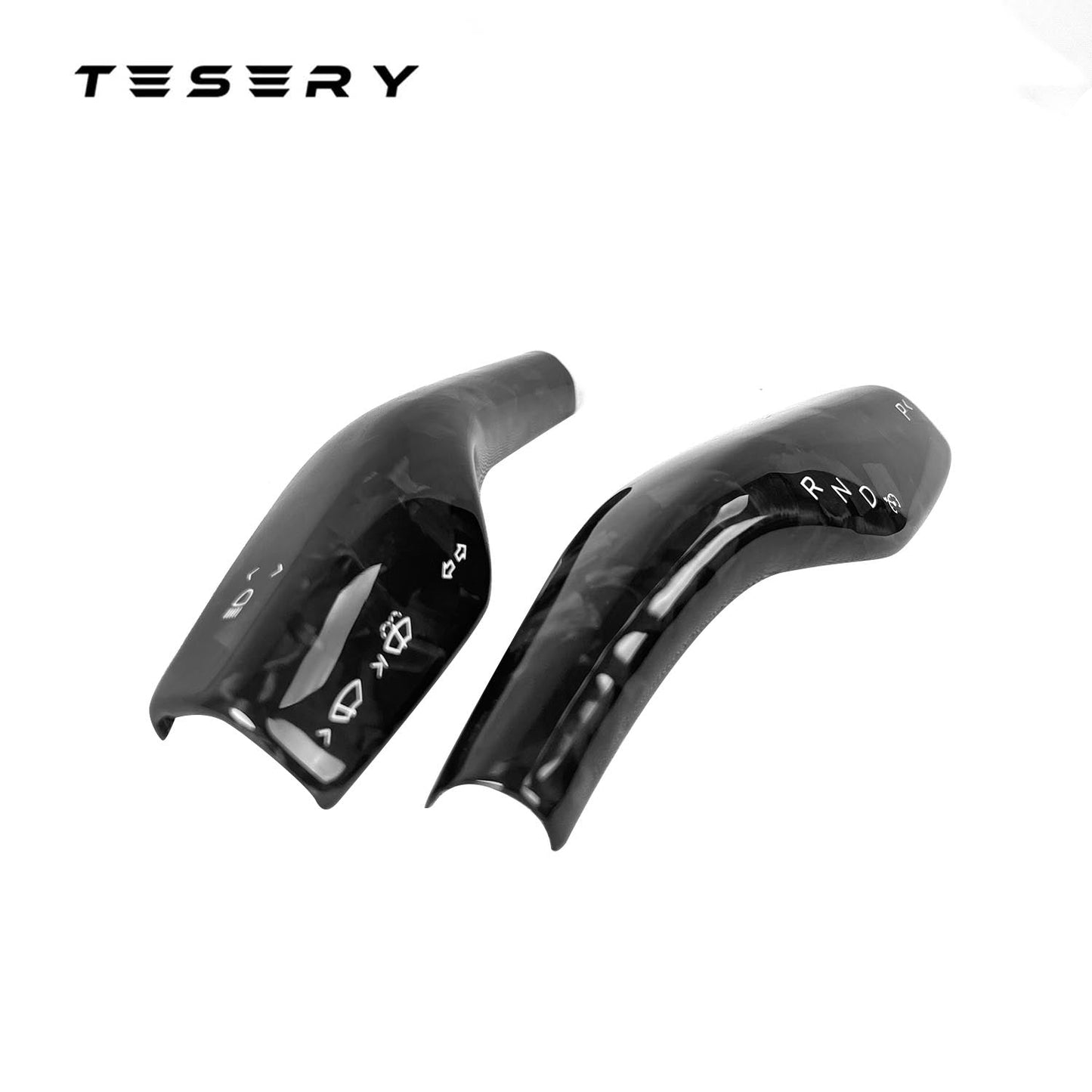 TESERY Model 3 / Y Stalks Turn Signal Cover - Dry Carbon Fiber Interior Mods