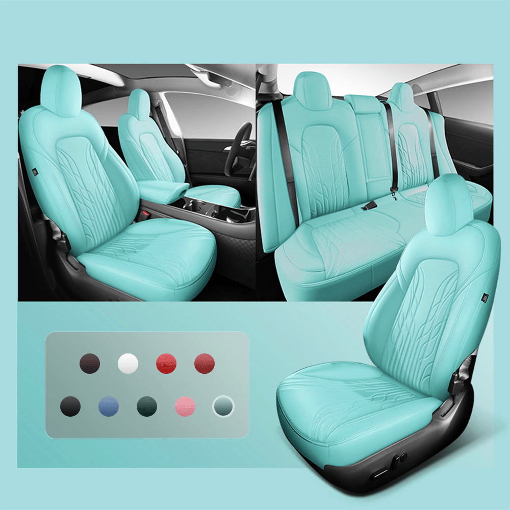 TESERY Nappa Leather Seat Covers for Model 3 Highland & Model Y Juniper