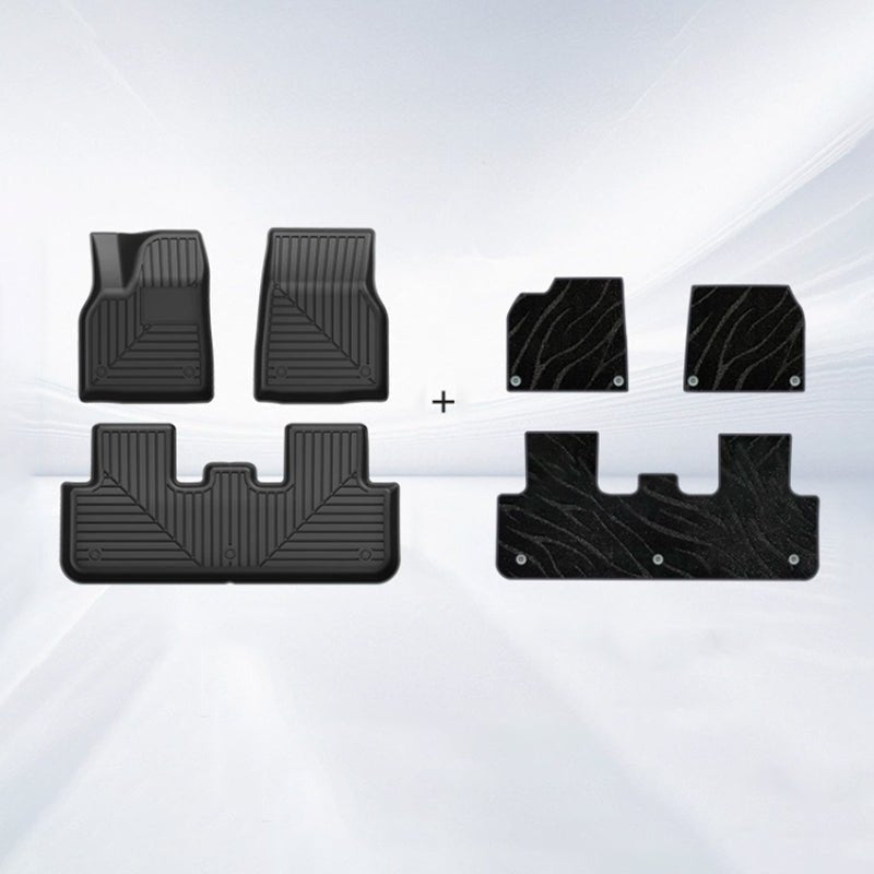 TESERY TPE+Carpet Double Layer Floor Mats for Model Y Juniper
