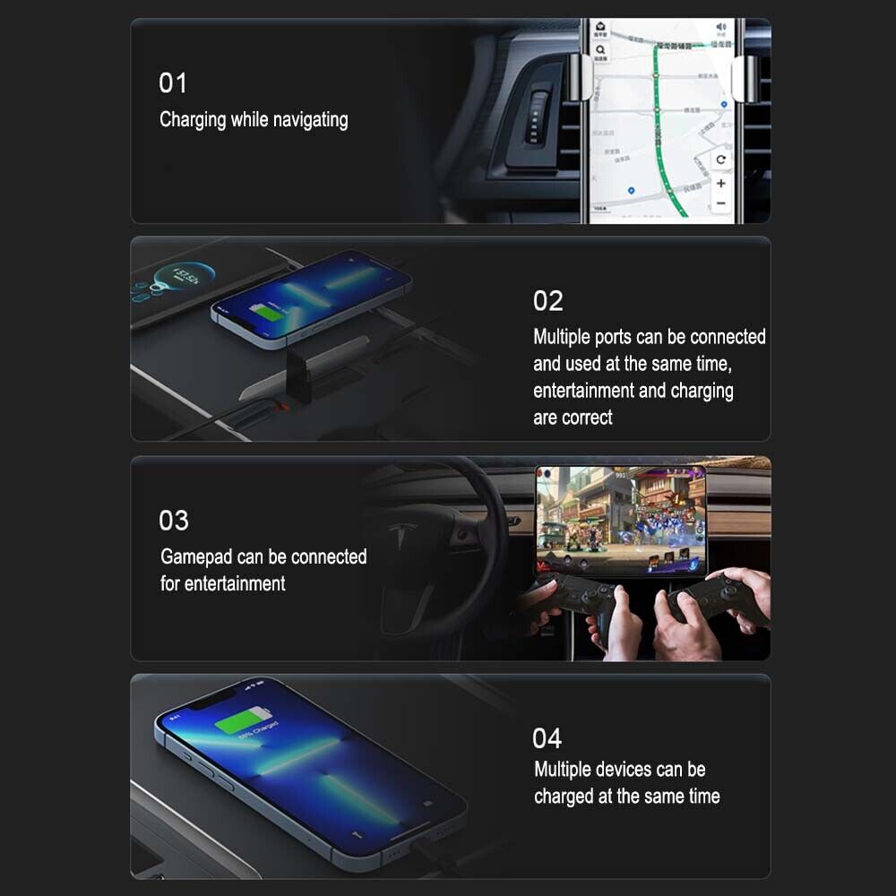 USB Hub Docking Station of Center Console Smart Sensor For Tesla Model3/Y