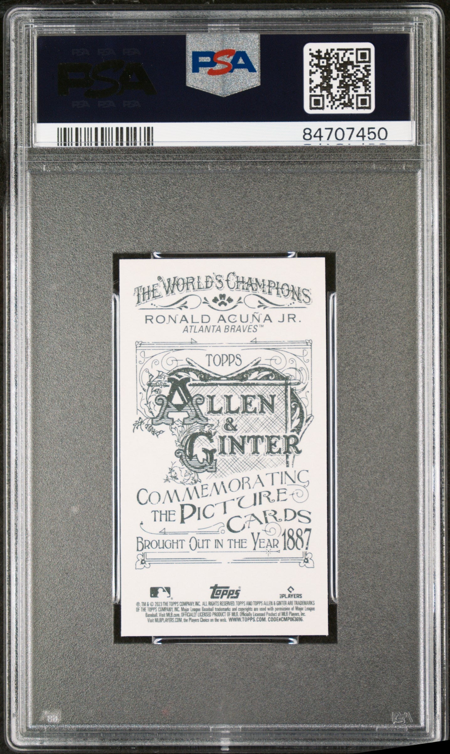 2023 TOPPS ALLEN & GINTER RONALD ACUNA JR. MINI-NO NUMBER - PSA 10