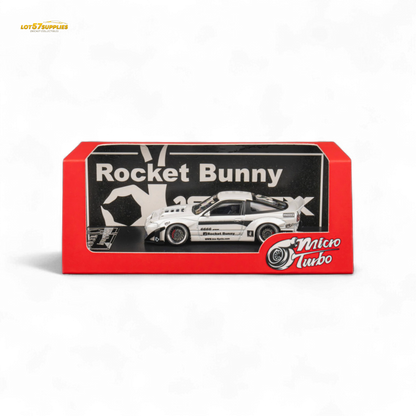 MicroTurbo Custom 180SX - Pandem Rocket Bunny White 1:64