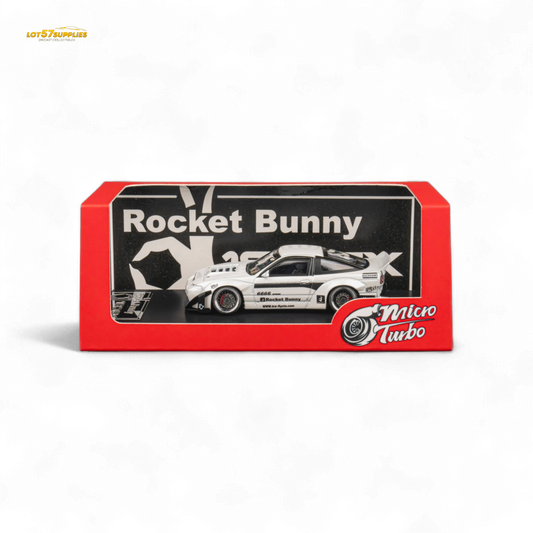MicroTurbo Custom 180SX - Pandem Rocket Bunny White 1:64