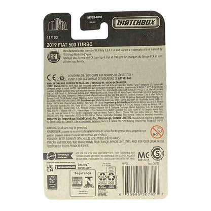 Matchbox 2019 Fiat 500 Turbo - Matchbox Series 11/100