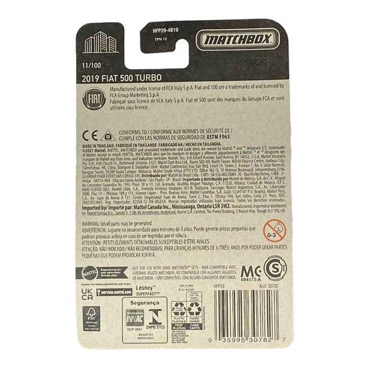 Matchbox 2019 Fiat 500 Turbo - Matchbox Series 11/100