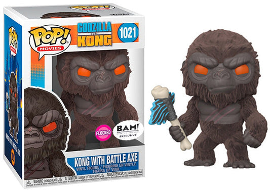 Kong with Battle Axe (Flocked, Godzilla VS Kong) 1021 - Books-A-Million Exclusive