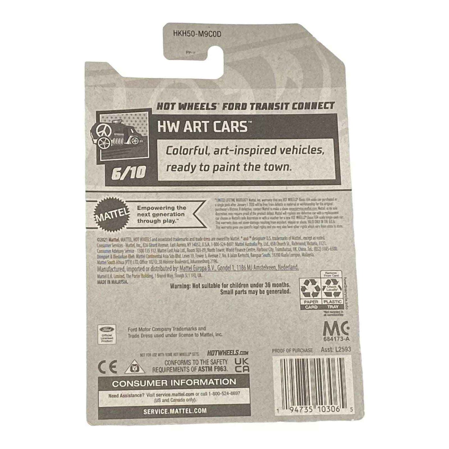 Hot Wheels Ford Transit Connect - Art Cars Series 6/10