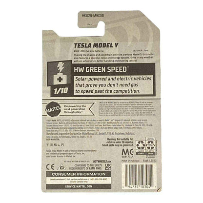 Hot Wheels Tesla Model Y - Green Speed Series 1/10