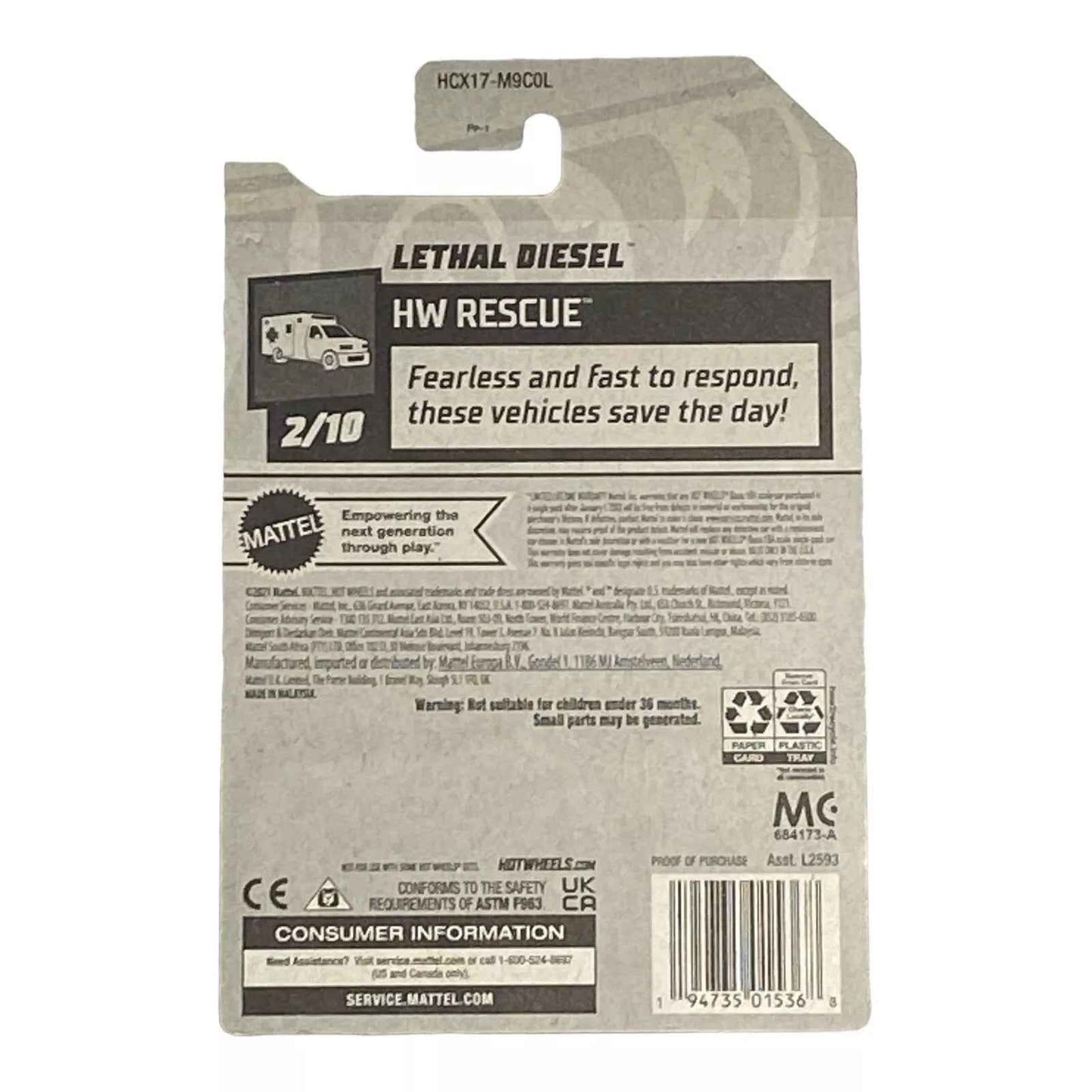 Hot Wheels Lethal Diesel - Rescue Series 2/10