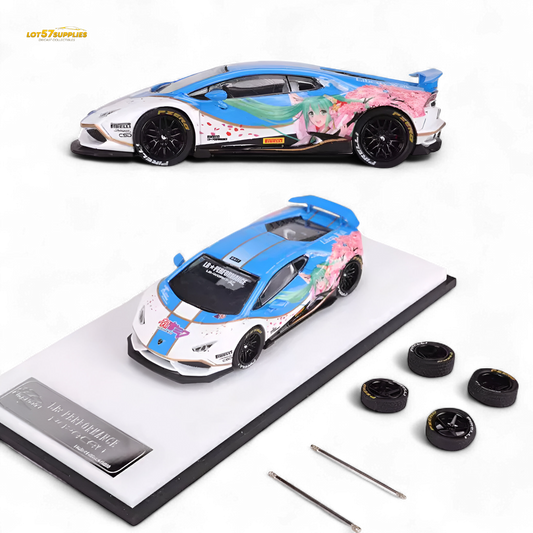 King Model Lamborghini Huracan LP610 LB 1.0 Hatsune Blue 1:64