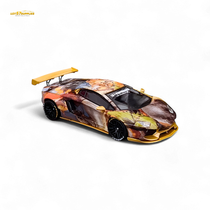 King Model Lamborghini Aventador LP700-4 LB 1.0 Tiger Racing Sports 1:64