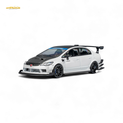 Microturbo Honda Civic Type R FD2 Spoon Sports - Metallic White 1:64
