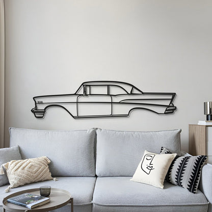 1957 Bel Air Coupe Metal Car Wall Art - MT0047